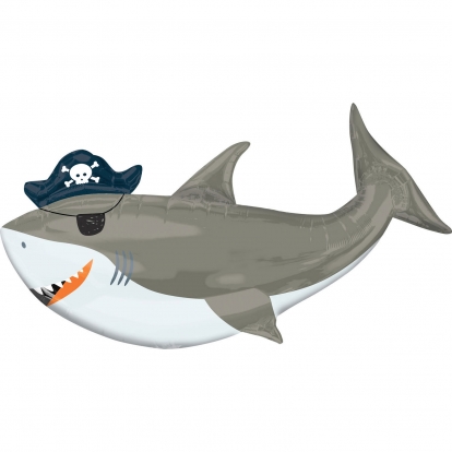 Forminis balionas "Shark" (104x58 cm)