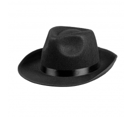 Gangsterio skrybėlė, juoda vaikiška