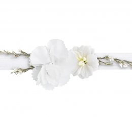 Gėlių vainikėlis-apyrankė, balta 1