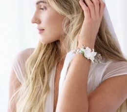 Gėlių vainikėlis-apyrankė, balta 3