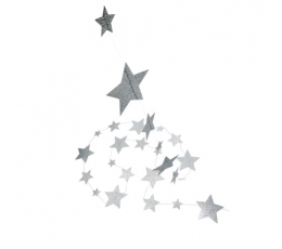 Girlianda "Sidabro žvaigždės" (45 žvaigždutės) 