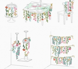 Girlianda "Gėlių pieva" (3 m) 2