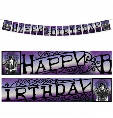 Girlianda "Happy Birthday Wednesday" (2 m)