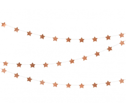 Girlianda "Rožinio aukso žvaigždutės" (3,6 m)