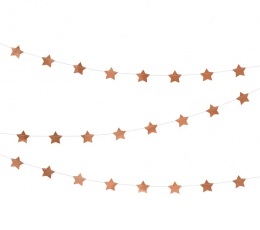 Girlianda "Rožinio aukso žvaigždutės" (3,6 m)