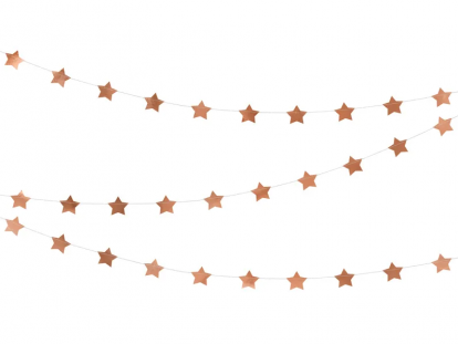 Girlianda "Rožinio aukso žvaigždutės" (3,6 m)
