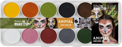 Grimo paletė su teptukais "Animal" (10 spalvų)
