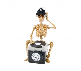 Interaktyvi dekoracija  "Skeletas DJ" (25x13 cm)