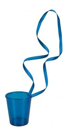 Kaklo pakabukai-stiklinaitės, mėlyni (6 vnt.) 