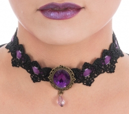 Kaklo vėrinys "Violetinis deimantas"