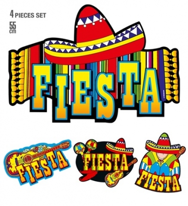 Karpiniai- dekoracijos "Fiesta" (4 vnt.)