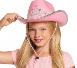 Kaubojiška skrybėlė, vaikiška rožinė  1