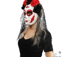 Kaukė su šydu "Day of the Dead" 1