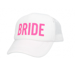 Kepuraitė su snapeliu "Bride", balta