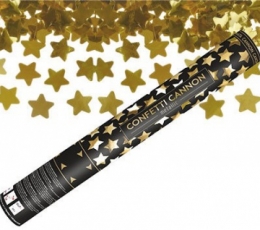 Konfeti patranka "Aukso žvaigždės" (60 cm)