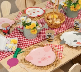 Lėkštučių rinkinys "Fermos gyvūnai-2" (6 vnt./20x25 cm) 1