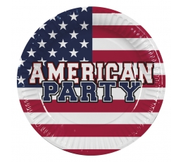 Lėkštutės "American party" (10 vnt./23 cm)