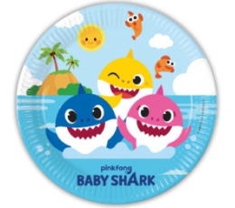 Lėkštutės "Baby Shark" (8 vnt./23 cm)