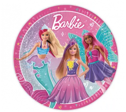 Lėkštutės "Barbie" (8 vnt./23 cm) 