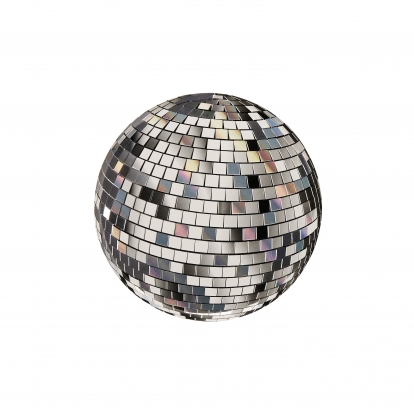 Lėkštutės "Disco kamuolys" (8 vnt./ 23 cm)