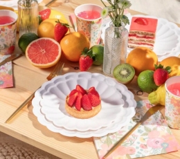 Lėkštutės-gėlės, baltos (8 vnt./18 cm) 2