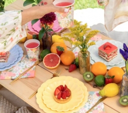 Lėkštutės-gėlės, gelsvos (8 vnt./18 cm) 3