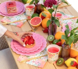 Lėkštutės-gėlės, rausvos (8 vnt./18 cm) 2