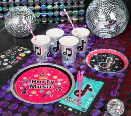 Lėkštutės "Party Music" (6 vnt./23 cm) 1