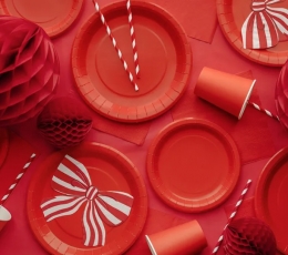 Lėkštutės, raudonos (6 vnt./18 cm) 1