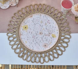 Lėkštutės "Rausva gėlių pieva" (8 vnt./25 cm) 2