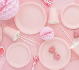 Lėkštutės, rausvos (6 vnt./18 cm) 1