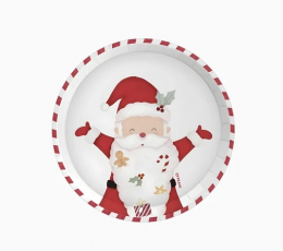 Lėkštutės "Santa Claus" (6 vnt./17 cm)