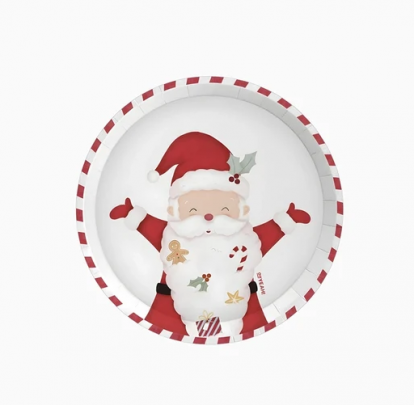 Lėkštutės "Santa Claus" (6 vnt./17 cm)