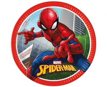 Lėkštutės "Spiderman Crime Fighter" (8 vnt./23 cm)