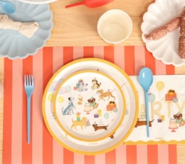 Lėkštutės "Šuniukų gimtadienis" (6 vnt./17 cm) 2