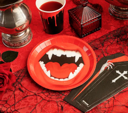 Lėkštutės "Vampyro dantys" (6 vnt./17 cm) 1 Lėkštutės "Vampyro dantys" (6 vnt./17 cm) 1