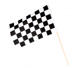 Lenktynių vėliava ant pagaliuko (30x45 cm)