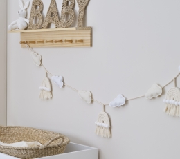 Makrame girlianda "Vaivorykštės ir debesėliai" (2 m)  2