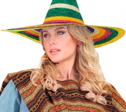 Meksikietiškas sombrero, įvairiaspalvis (50 cm) 2