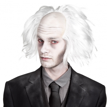 Mokslininko zombio perukas, baltas