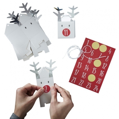 Advento kalendorius „Kalėdų elniai-dėžutės“