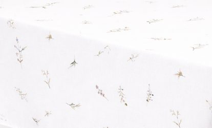 Apvali staltiesė "Lamina", medžiaginė balta (140 cm)