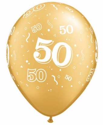 Balionai "50", auksiniai (25vnt.)
