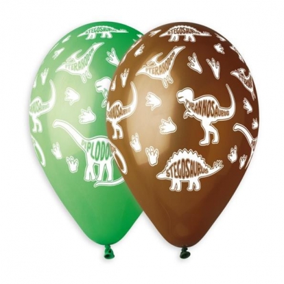 Balionai "Dinozaurai-Stregozaurai" (5 vnt./30 cm)