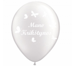 Balionas "Mano krikštynos", baltas (28 cm)