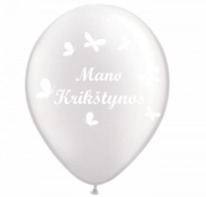 Balionas "Mano krikštynos", baltas (28 cm)