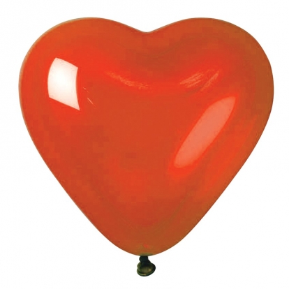 Balionai, "Raudona širdelė" (10 vnt./25 cm.)