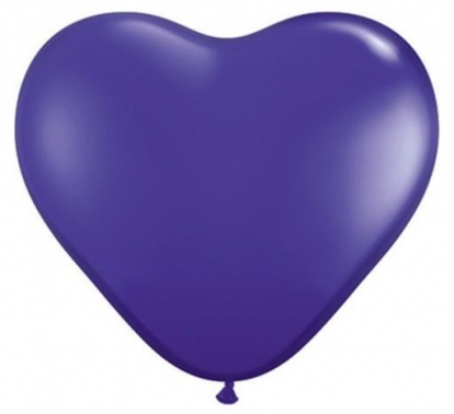 Balionai, violetinės širdelės (100vnt., 15cm. )