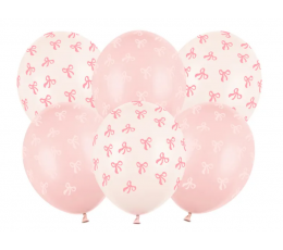Balionas "Rožiniai kaspinėliai" (30 cm/Party Deco)
