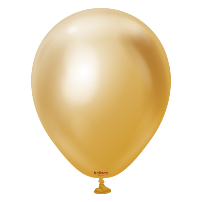 Chrominis balionas, mirror gold (30 cm/Kalisan)